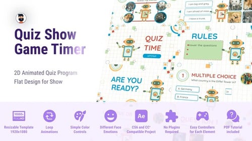 Quiz Show Game Timer Program MOGRT Premiere Pro