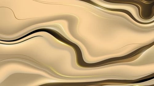 Abstract Golden Fluid Marble Texture Animated Background
