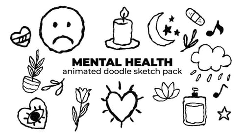 Mental Health - Animated Doodle Sketch Pack