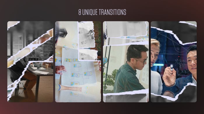 Paper Tear Transitions Vertical MOGRT, Elements ft. vertical paper ...