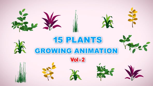 15 Growing Plants Animation Pack Vol 2, Product Promo ft. plants ...