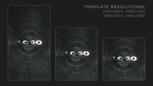 Fluid Ripple Reveal with Metallic Glowing Logo