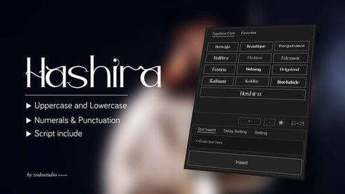 Animated Typeface - Hashira Mt