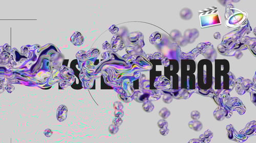 Glitch Holographic Splash Intro