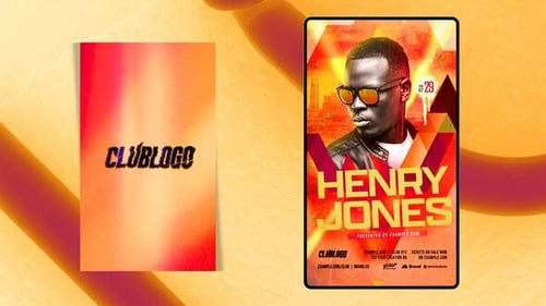 Plantilla de folleto animado para discotecas