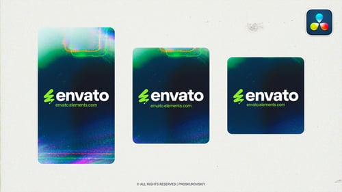 Vertical Glitch Horror Logo