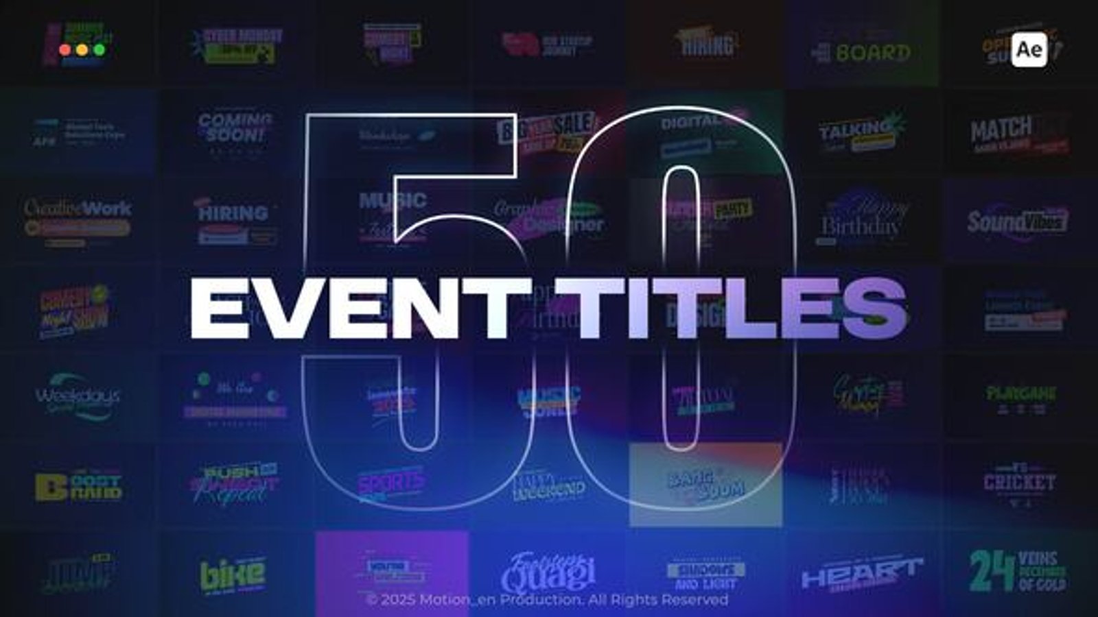 Dynamic Animated Event and Promo Titles Pack, Titles ft. event titles ...