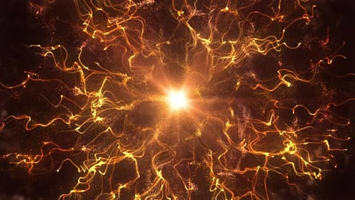 Dynamic Abstract Glowing Particle Lines Background