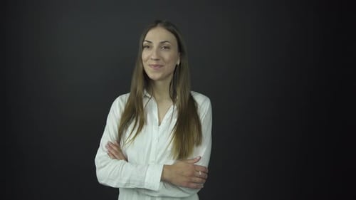 Attractive Young Woman Posing and Smiling