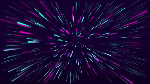 Glowing Neon Light Speed Warp Background Animation