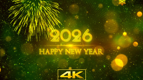 Happy New Year 2026 Green