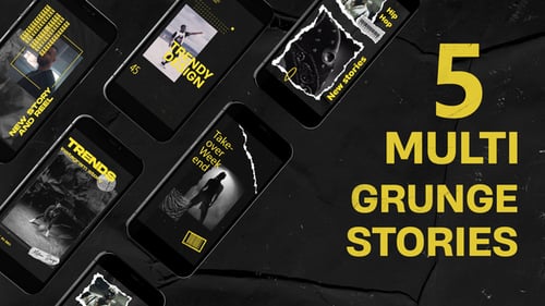 Multi Grunge Instagram Stories Mogrt