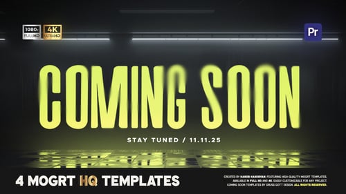 Coming Soon Titles | Announcements Templates