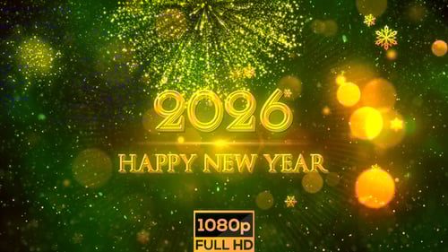 Happy New Year 2026 Green