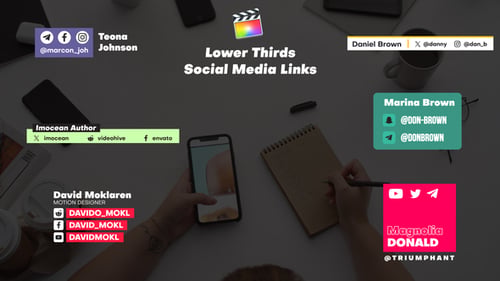 Lower Thirds - Social Media Links | FCPX