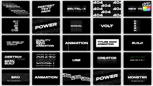 Dynamic Glitch Text Animation Titles Pack