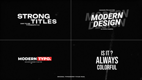 Pacote de títulos de tipografia/DR