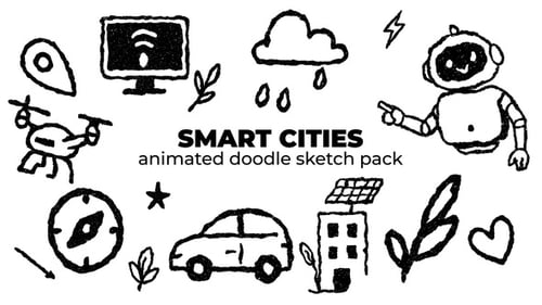 Smart Cities - Animated Doodle Sketch Pack