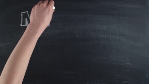 Arm Writes "Medicine" on Chalkboard
