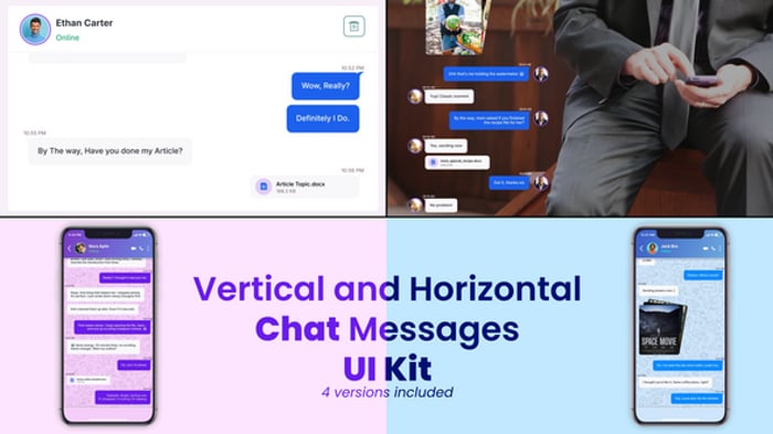 Animated Chat Conversation: Dynamic Text Messages and Emoji Reactions ...