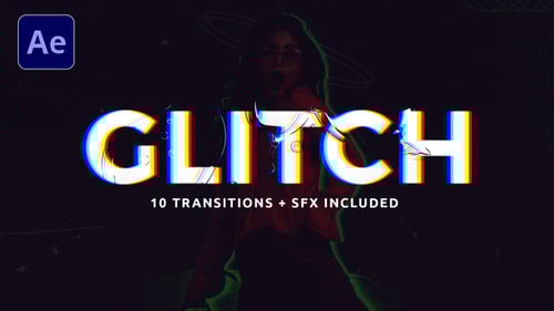 Monochrome Glitch Transitions