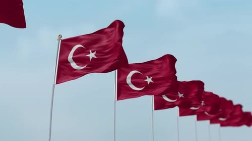 Flaggenreihe der Türkei