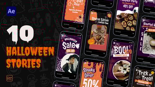Halloween Sale Social Media Stories For AE