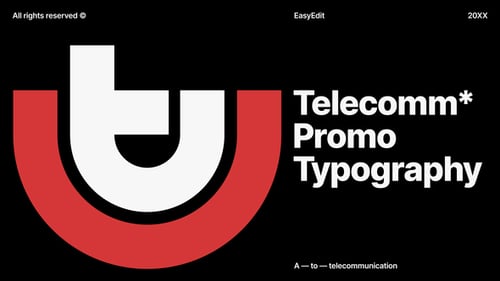 Telecomm Promo Typography | MOGRT