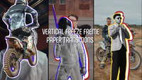 Vertical Freeze Frame Paper Transitions || MOGRT