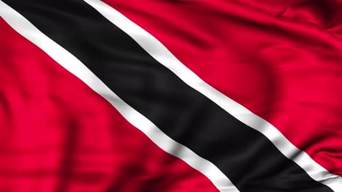 Trinidad and Tobago Flag Waving Seamless Loop