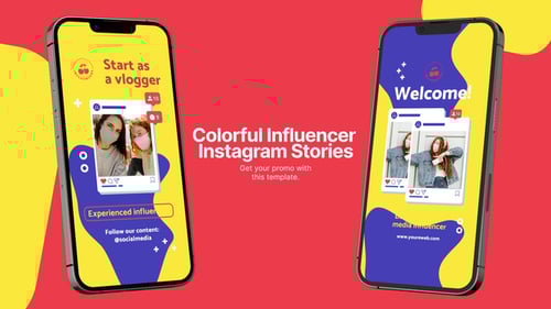 Colorful Influencer Instagram Stories