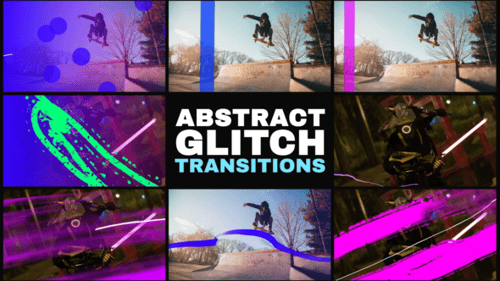 Abstract Grunge Glitch Seamless Transitions | After Effects