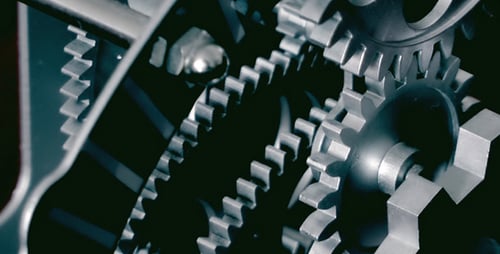 Close Up of Metal Gears Turning