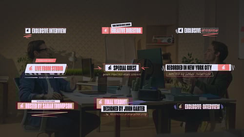 Minimal Lower Thirds with Logo