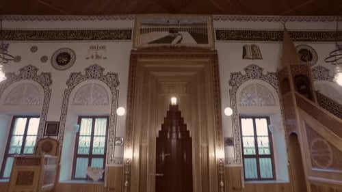 Historical mosque interior design.