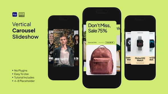 Vertical Carousel Slideshow, Elements ft. 3d carousel & animation - Envato