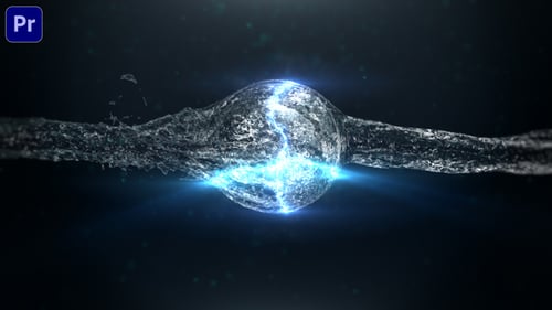 Energy Water Sphere Logo Reveal_Premiere Mogrt