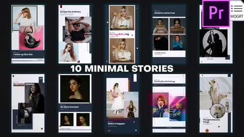 Clean Minimalist Social Media Stories Pack with Dynamic Transitions