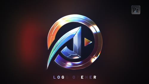 Futuristic Chromatic Glitch Logo Opener