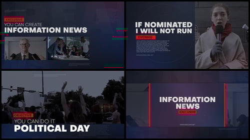 Dynamic News Channel Intro with Information Graphics