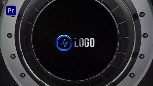 Dramatic Vault Door Opening Logo Reveal with Glitch Text