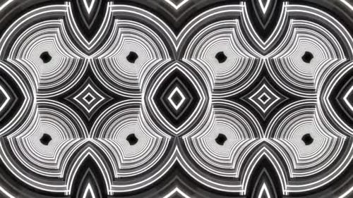 Abstract Neon Glowing Geometric Tunnel Background Loop