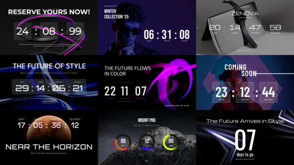 Dark Campaign Countdown, Elements ft. visualizer & timer - Envato