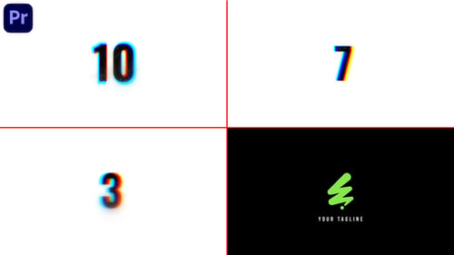 Countdown Glitch Logo Reveal - Premiere Pro