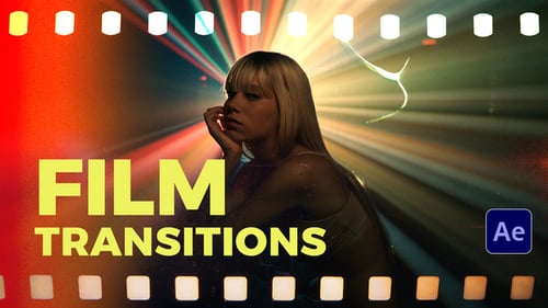 Dynamic Cinematic Film Transitions Pack with Glitch and Burn Effects