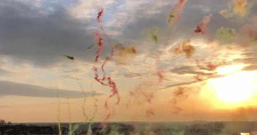 Salute In A Residential Area Of The City