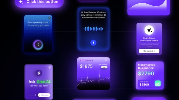 Animated SaaS UI Widgets and Data Display Elements, Titles ft. UI ...