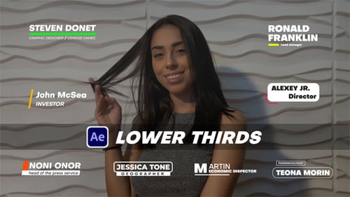 Clean Animated Lower Thirds for Modern Professional Introductions