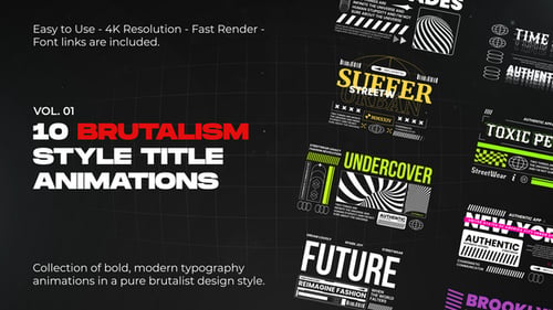 Brutalism Titles vol. 01 for Premiere Pro