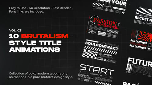 Brutalism Titles vol. 02 for Premiere Pro